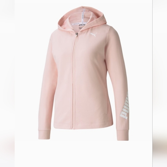 Puma  Soft Pink Full Zip-Up Hoodie - Picture 2 of 7